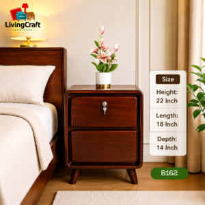 Modern 2 Drawer Bedside Table