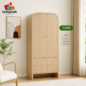 Premium Wooden Almirah with Drawers