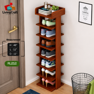 Slim Wooden Shoe Rack